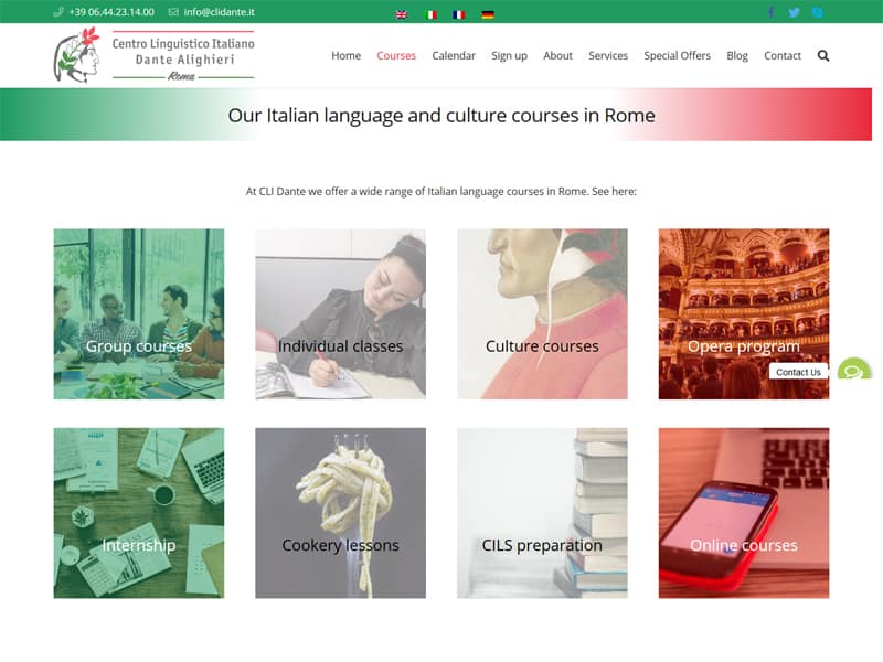 sito web cli dante alighieri roma
